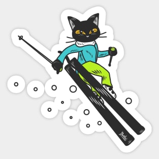 Ski action Sticker